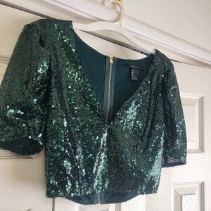 Sequin crop top